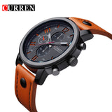 Original CURREN Top Brand Men Sports Waterproof Quartz Watch Fashion Military Luxury Leather Wristwatch 8192