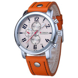 Original CURREN Top Brand Men Sports Waterproof Quartz Watch Fashion Military Luxury Leather Wristwatch 8192