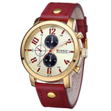 Original CURREN Top Brand Men Sports Waterproof Quartz Watch Fashion Military Luxury Leather Wristwatch 8192