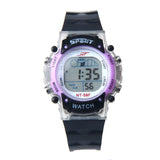 children luxury watch with colourful led lights