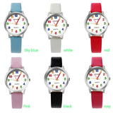 ot01 2017 Top Brand Kids Children Fashion Watches Quartz Analog Cartoon Leather Strap Wrist Watch Boys Girls