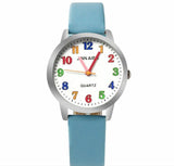 ot01 2017 Top Brand Kids Children Fashion Watches Quartz Analog Cartoon Leather Strap Wrist Watch Boys Girls