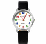 ot01 2017 Top Brand Kids Children Fashion Watches Quartz Analog Cartoon Leather Strap Wrist Watch Boys Girls