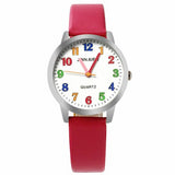 ot01 2017 Top Brand Kids Children Fashion Watches Quartz Analog Cartoon Leather Strap Wrist Watch Boys Girls