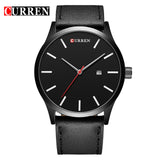 CURREN Top Brand Luxury Quartz watch men's Casual Leather Wrist watch Clock Male Business auto Date Waterproof