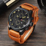 Curren 8225 Army Military Quartz Mens Watches Top Brand Luxury Leather Men Watch Casual Sport Male Clock Watch