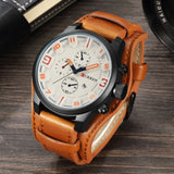 Curren 8225 Army Military Quartz Mens Watches Top Brand Luxury Leather Men Watch Casual Sport Male Clock Watch