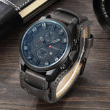 Curren 8225 Army Military Quartz Mens Watches Top Brand Luxury Leather Men Watch Casual Sport Male Clock Watch