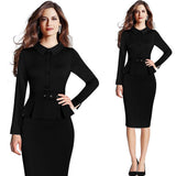 Women Elegant Work Office Formal Pencil Sheath Dress