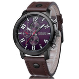 CURREN 8192 Mens Watches Top Brand Luxury Leather Strap Quartz Watch  Male Clock
