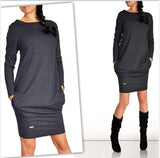 2018 Design Spring Women Dress New Casual Clothing Work Wear Office Sleeve Plus Size  Ladies Clothing